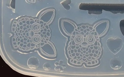 Beautifully Etched Furby Mold made with Translucent Platinum Silicone