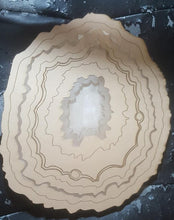 Load image into Gallery viewer, One of a kind Etched Geode Tray Mold Made w/Mold Star Slow 15 Platinum Silicone