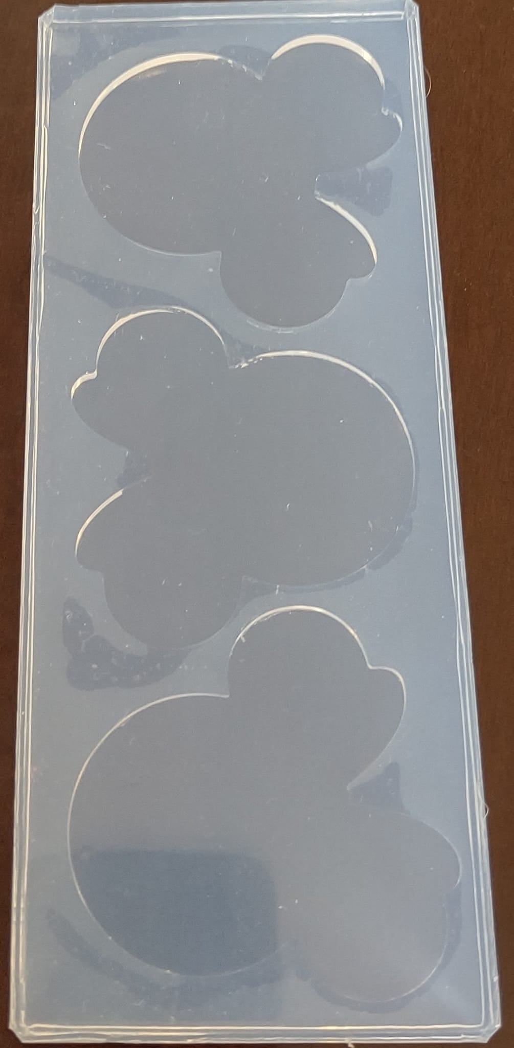 2.5 Girl Mouse 3 Cavity Shiny Mold Made w/Platinum Silicone