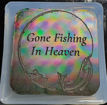 Load image into Gallery viewer, Holographic Molds Etched Gone Fishing in Heaven Made w/Crystal Clear Platinum Silicone
