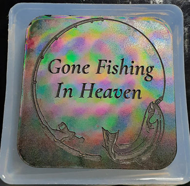Holographic Molds Etched Gone Fishing in Heaven Made w/Crystal Clear Platinum Silicone