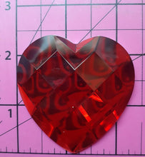 Load image into Gallery viewer, Faceted Heart Shaped Mold Made w/Crystal Clear Platinum SIlicone