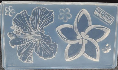 2.5 Etched Flowers Mold Made w/Crystal Clear Platinum Silicone