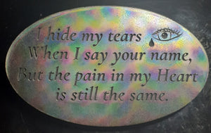 Holographic Molds Etched I Hide My Tears Made w/Crystal Clear Platinum Silicone