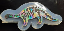 Load image into Gallery viewer, Holographic Molds Etched Dino 1 Made w/Crystal Clear Platinum Silicone