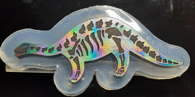 Holographic Molds Etched Dino 1 Made w/Crystal Clear Platinum Silicone