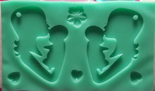 Load image into Gallery viewer, Mother and Child Mold made with Crystal Clear Platinum Silicone