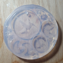 Load image into Gallery viewer, Etched Hummingbirds, with Moons Crystal Clear Platinum Silicone Mold