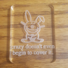 Load image into Gallery viewer, 2 Etched Happy Bunnies! Made with Crystal Clear Platinum Silicone Mold