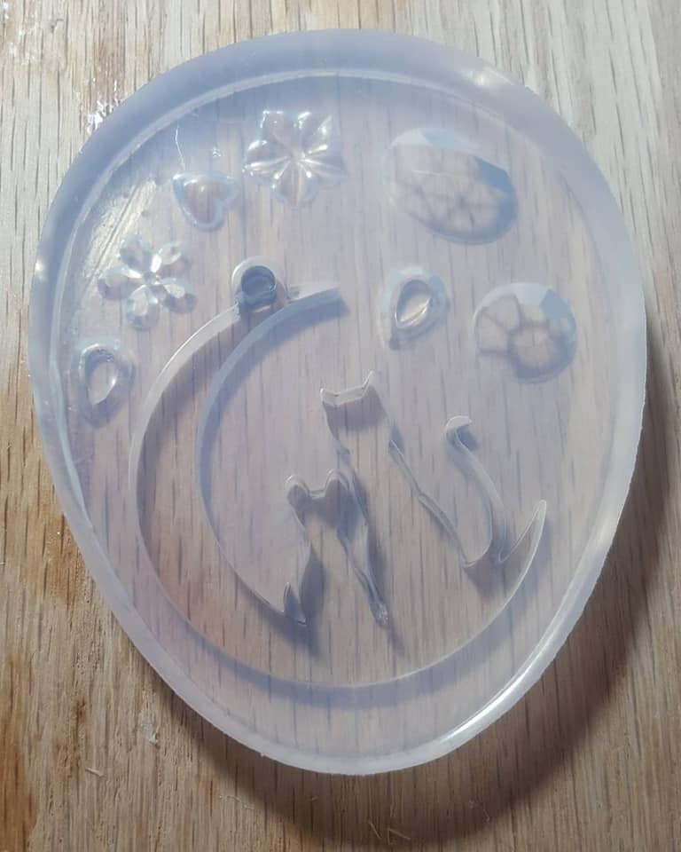 Cat & Mouse in the Moon Platinum Silicone Mold