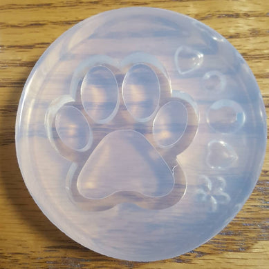 Puppy Paw Shaker Mold Made With Crystal Clear Platinum Silicone