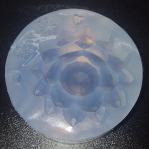 Large Lotus Flower Silicone Matte Mold Made w/Crystal Clear Platinum Silicone