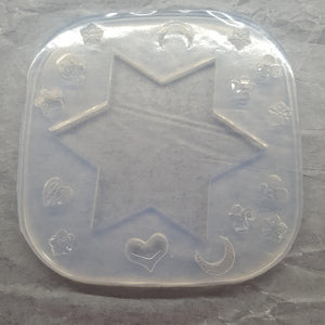4" Star Coaster Crystal Clear Platinum Silicone Mold