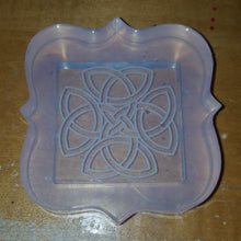 Load image into Gallery viewer, Your Choice of Etched Celtic Square or Circle Crystal Clear Silicone Mold