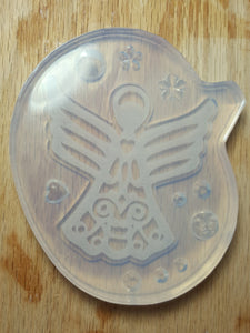 Etched Angel (your choice) Crystal Clear Platinum Silicone Mold