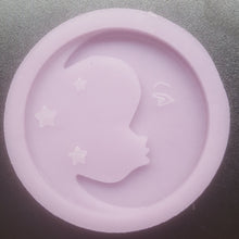 Load image into Gallery viewer, Crescent Moon &amp; Stars Mold made with Crystal Clear Platinum Silicone