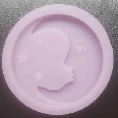 Crescent Moon & Stars Mold made with Crystal Clear Platinum Silicone