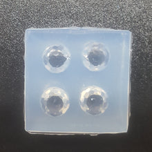 Load image into Gallery viewer, 4 Small 12mm Faceted Balls (Disco!) Mold made with Crystal Clear Platinum Silicone