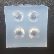 Load image into Gallery viewer, 4 Small 12mm Faceted Balls (Disco!) Mold made with Crystal Clear Platinum Silicone