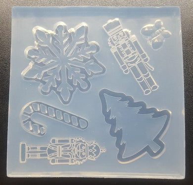 Shakers and Etched Crystal Clear Platinum Silicone Christmas Mold