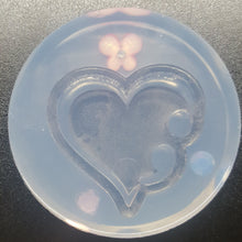 Load image into Gallery viewer, Exclusive Mental Health/Suicide Awareness Heart w/Semicolon Mold made with Crystal Clear Platinum Silicone