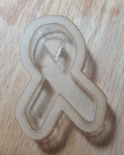 Load image into Gallery viewer, Awareness Shaker Ribbon w 2 Tiny Ribbons Mold made with Platinum Silicone