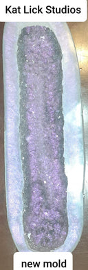 Exclusive Crystal Incense Holder Mold Made w/Translucent Platinum Silicone (colors may vary)