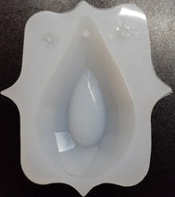 Load image into Gallery viewer, Large Crystal Teardrop Mold Made w/Translucent Platinum Silicone