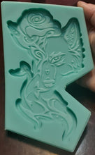 Load image into Gallery viewer, Large Wolf and Rose Mold! Made w/Mold Star Platinum Silicone