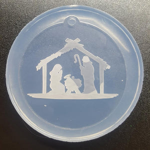 3" Away in a Manger Mold Platinum Silicone Mold #4