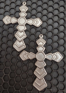 Stainless Steel Metal Cross Pendant-Rhinestone/Cabochon Settings/Resin