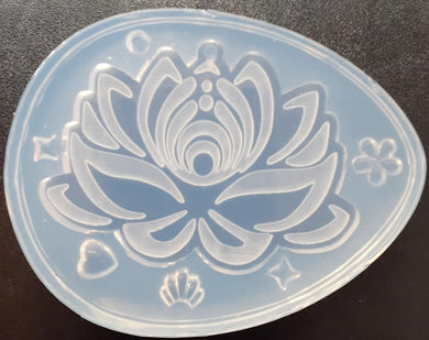 3 x 2 Etched Medium Lotus Flower Mold Made w/Crystal Clear Platinum Silicone