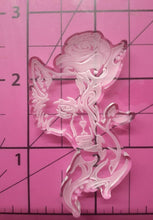 Load image into Gallery viewer, Medium Sized Wolf and Rose Mold Made w/Crystal Clear Platinum Silicone