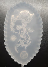Load image into Gallery viewer, Medium Sized Wolf and Rose Mold Made w/Crystal Clear Platinum Silicone