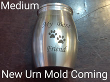 Load image into Gallery viewer, Medium Keepsake Urn Mold Made w/Crystal Clear Platinum Silicone #2