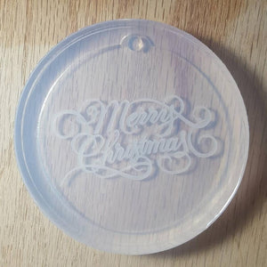 3" Merry Christmas Platinum Silicone Mold #3