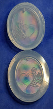 Load image into Gallery viewer, Holographic Molds Etched Mirrored Ovals w/Hearts Made w/Crystal Clear Platinum Silicone