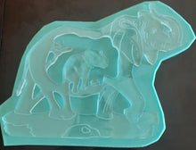 Load image into Gallery viewer, Exclusive Etched Mom and Baby Elephant Mold Made w/Mold Star Platinum Silicone