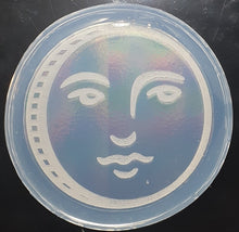 Load image into Gallery viewer, Holographic Etched Moon Mold Made w/Crystal Clear Platinum Silicone 1/8 of an inch thick