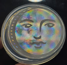 Load image into Gallery viewer, Holographic Etched Moon Mold Made w/Crystal Clear Platinum Silicone 1/8 of an inch thick