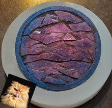 Load image into Gallery viewer, 2&quot; Mosaic Circle Mold Made w/Crystal Clear Platinum Silicone