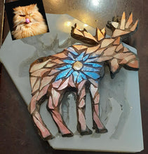 Load image into Gallery viewer, Mosaic Moose Mold Made w/Crystal Clear Platinum Silicone