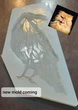 Load image into Gallery viewer, 4x3 Mosaic Raven Mold Made w/Crystal Clear Platinum Silicone