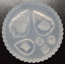 Load image into Gallery viewer, 4 Different Druzy Mold Made w/Translucent Platinum Silicone