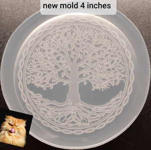 4"Etched Celtic Tree of Life Made w/Translucent Platinum Silicone Mold #3