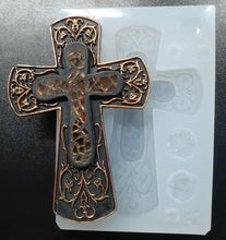 Load image into Gallery viewer, Cross Mold Made with Mold Star 15 slow Platinum Silicone