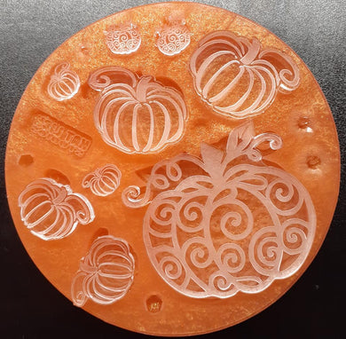 4 Different Sizes Pumpkin Pallet Mold Made w/Platinum Silicone (orange color)
