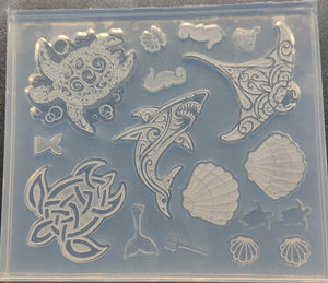 Etched Under the Sea Mold made with Crystal Clear Platinum Silicone Mold