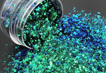 Load image into Gallery viewer, Peacock Bloom Color Shift Shards 1 gram pot