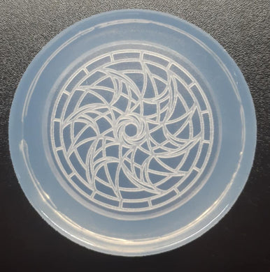 Etched Geometric Mold 2 inches Made w/Crystal Clear Platinum Silicone